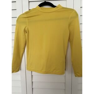 Cat & Jack Girls Yellow Mock Neck Long Sleeve‎ Top Size S (6/7) Shirt